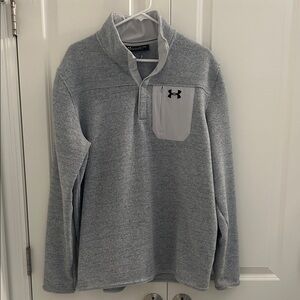 Men’s Under Armour Heather Gray Quarter-Zip Pullover